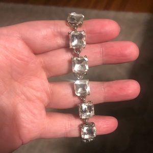 Silver and crystal bracelet
